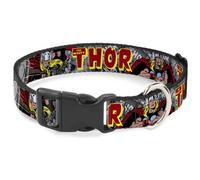 MARVEL COMICS Plastic Clip Collar THE MIGHTY THOR Action Poses WIDE-Small 13-17"