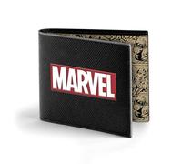 Marvel Comics-Portafoglio da Uomo, Nero, 12 x 12 cm