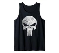 Marvel Comics Punisher Skull Symbol Distressed Canotta