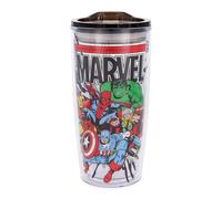 Marvel Comics Rétro Plastica Viaggio Tumbler con Coperchio Contiene 591ml