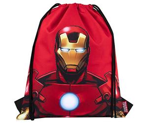Marvel Comics - Sakky Kids Iron Man - Borsa per la scuola per bambini - Merchandise ufficiale regalo per ragazzi, Rosso, Taglia Unica