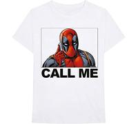 Marvel Comics - T-Shirt # Xl Unisex White # Deadpool Call Me