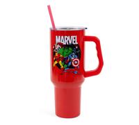 Marvel Comics The Avengers 40-Ounce Rosso Acciaio Inox Tumbler con Manico