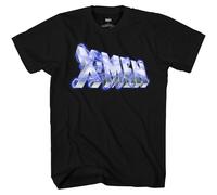 Marvel Comics X-Men Super Charged Logo T-Shirt Adulto Manica Corta Nera