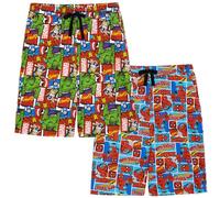 Marvel - Confezione da due Pantaloncini da Salotto da Uomo - Spider-Man, Hulk, Capitan America, Iron Man & Thor - 100% Cotone - XXL