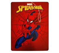 Marvel Coperta Plaid in Pile Spiderman Colore Rosso 140x100cm
