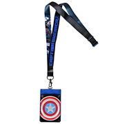 Marvel - Cordino deluxe con porta carte in poliuretano, Capitan America
