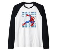 Marvel Cosmic Invasion Game Spider-Man Retro Pixel Graphics Maglia con Maniche Raglan