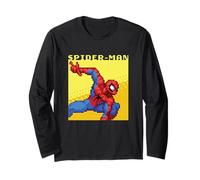 Marvel Cosmic Invasion Spider-Man Retro Pixel Graphics Maglia a Manica