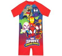 Marvel Costume Piscina Bambino, Piscina Spiderman Bambino, Costumi Interi Spidey E I Suoi Fantastici Amici, Costume Bagno, Rosso 18-24 Mesi