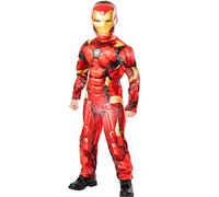 Marvel Costumi Vestito per Ragazzi Iron Man Rosso 9-10 Anni