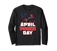 Marvel Deadpool April Pool's Day Sassy Pose April Fool's Day Maglia a Manica