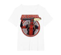 Marvel Deadpool Chump in A Deadpool Tee Maglietta, Donna Plus-Size, Bianco, 4X