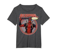 Marvel Deadpool Chump in A Deadpool Tee Maglietta, Donna Plus-Size, Grigio Scuro, 2X