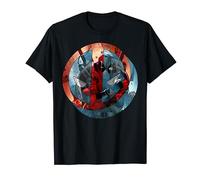 Marvel Deadpool Circle Screen Logo Maglietta
