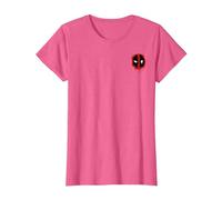 Marvel Deadpool Corner Chest Logo Maglietta, Donna, Rosa mélange, XXL