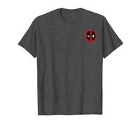 Marvel Deadpool Corner Chest Logo Maglietta, Uomo, Grigio Scuro, 3XL