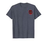 Marvel Deadpool Corner Chest Logo Maglietta, Uomo, Pervinca, 4XL