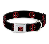 MARVEL DEADPOOL Dog Collar DPA-Deadpool Logo Black/Red/White Deadpool Logo Bla