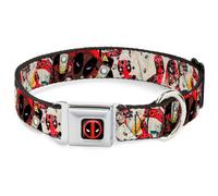 MARVEL DEADPOOL Dog Collar DPA-Deadpool Logo Black/Red/White Deadpool Shooting/