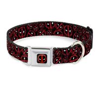 MARVEL DEADPOOL Dog Collar DPA-Deadpool Logo Black/Red/White Deadpool Splatter