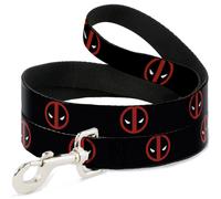 MARVEL DEADPOOL Dog Leash Deadpool Logo Black/Red/White