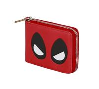Marvel Deadpool Eyes-Portafoglio Man zip, Rosso 12 x 10 cm