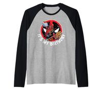 Marvel Deadpool It's My 30th Birthday Party Funny Maglia con Maniche Raglan