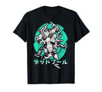 Marvel Deadpool Kanji Various Fighting Poses Maglietta