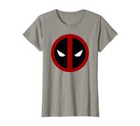 Marvel Deadpool Large Circle Logo Maglietta, Donna, Ardesia, XXL
