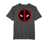 Marvel Deadpool Large Circle Logo Maglietta, Uomo Taglie Grandi, Grigio Scuro, 3X Tall