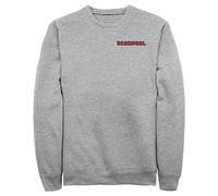 Marvel Deadpool Logotype - Pullover da uomo in pile, Sportivo, mélange, X-Large