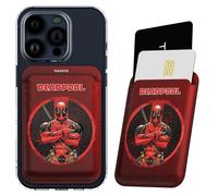Marvel Deadpool Magnetic Card Holder Wallet - Portafoglio del telefono magnetico per iPhone 14/13/13/12 Compatibile con le custodie MagSafe - Perfect