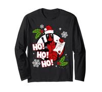 Marvel Deadpool Natale Ho Ho Ho Naughty List Maglia a Manica