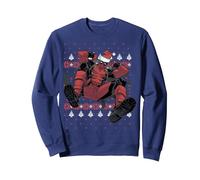 Marvel Deadpool Natale Killer Felpa, Unisex per Adulti, Navy, XXL