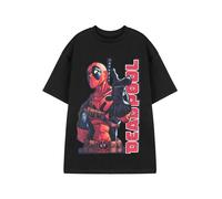 Marvel Deadpool Nero Print T-shirt a maniche corte Uomini