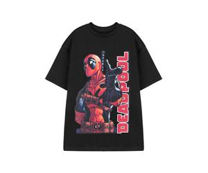 Marvel Deadpool Nero Print T-shirt a maniche corte Uomini