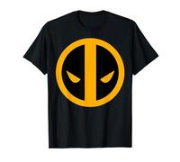 Marvel Deadpool Orange Circle Logo Maglietta
