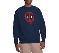 Marvel Deadpool Paint Logo Unisex Felpa Navy, Medium