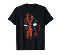 Marvel Deadpool Painted Face Distressed Hero Portrait Maglietta