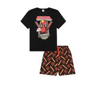 Marvel Deadpool - Pigiama corto da uomo, abbigliamento da notte, Nero , XL