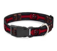 MARVEL DEADPOOL Plastic Clip Collar Deadpool Utility Belt Logo/Pockets Black/Red