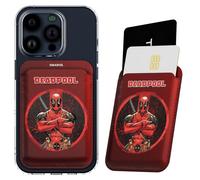 Marvel Deadpool - Portafoglio magnetico porta carte di credito - Portafoglio magnetico per iPhone 15/14/13/12, compatibile con custodie MagSafe - Regalo perfetto per uomini, Deadpool, Magnetico