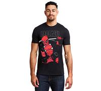 Marvel Spada Deadpool T-Shirt, Nero, M Uomo