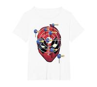 Marvel Deadpool Target Practice Maglietta, Donna Plus-Size, Bianco, 6X