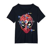 Marvel Deadpool Target Practice Maglietta, Donna Plus-Size, Nero, 2X