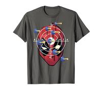 Marvel Deadpool Target Practice Maglietta, Uomo, Asfalto, 6XL
