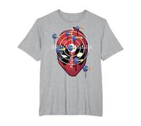 Marvel Deadpool Target Practice Maglietta, Uomo Taglie Grandi, Grigio Melange, 6X Tall
