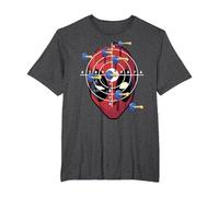 Marvel Deadpool Target Practice Maglietta, Uomo Taglie Grandi, Grigio Scuro, 4X Tall