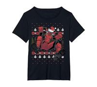 Marvel Deadpool Ugly - Maglione Natalizio Maglietta, Donna Plus-Size, Nero, 5X